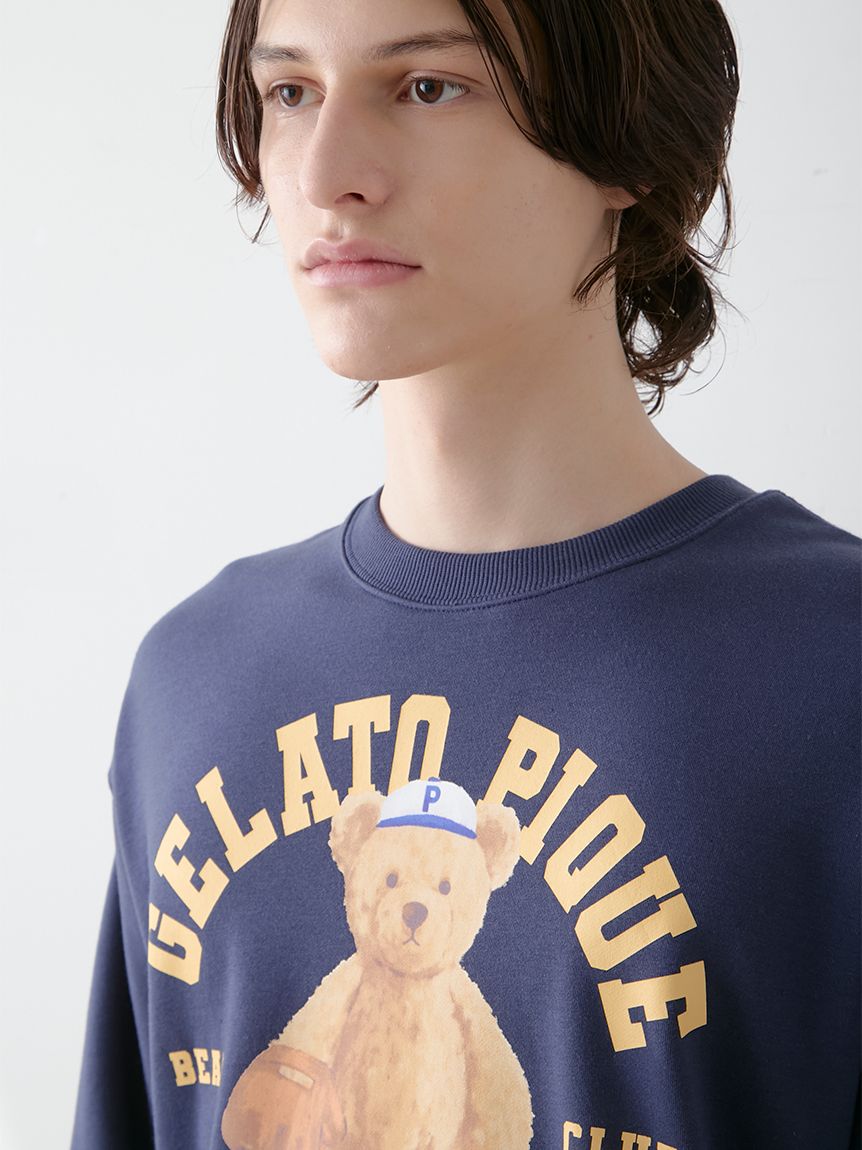 HOMME】スポーティーベア裏毛プルオーバー(カットソー・Tシャツ