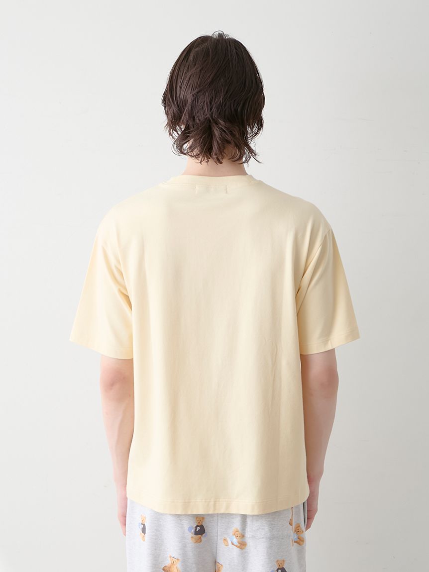 【新品】ジェラートピケ　スポーティーベアワンポイントTシャツ&総柄ロングパンツ ONLINE限定】【HOMME】スポーティーベアワンポイントTシャツ＆総