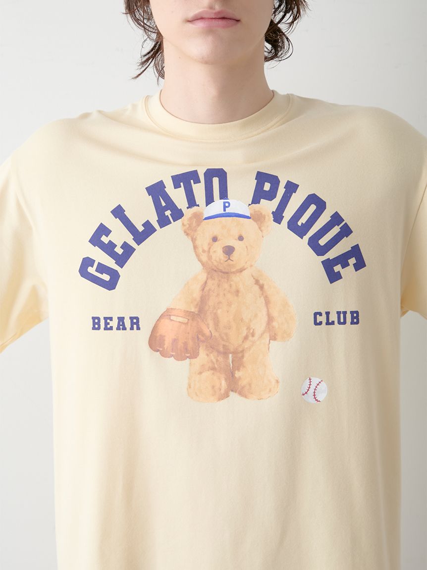 ジェラートピケ スポーティーベアTシャツ&総柄ハーフパンツセット ONLINE限定】スポーティーベアワンポイントTシャツ＆総柄ロング