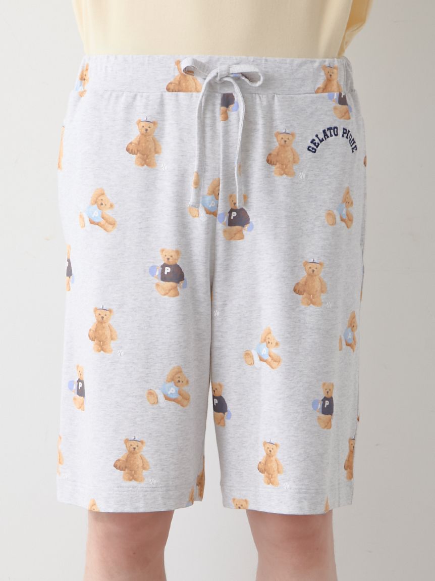 gelato pique ドーナツベアワンポイントTシャツ&ショートパンツセット gelato pique ジェラートピケ スポーティーベアワンポイントT