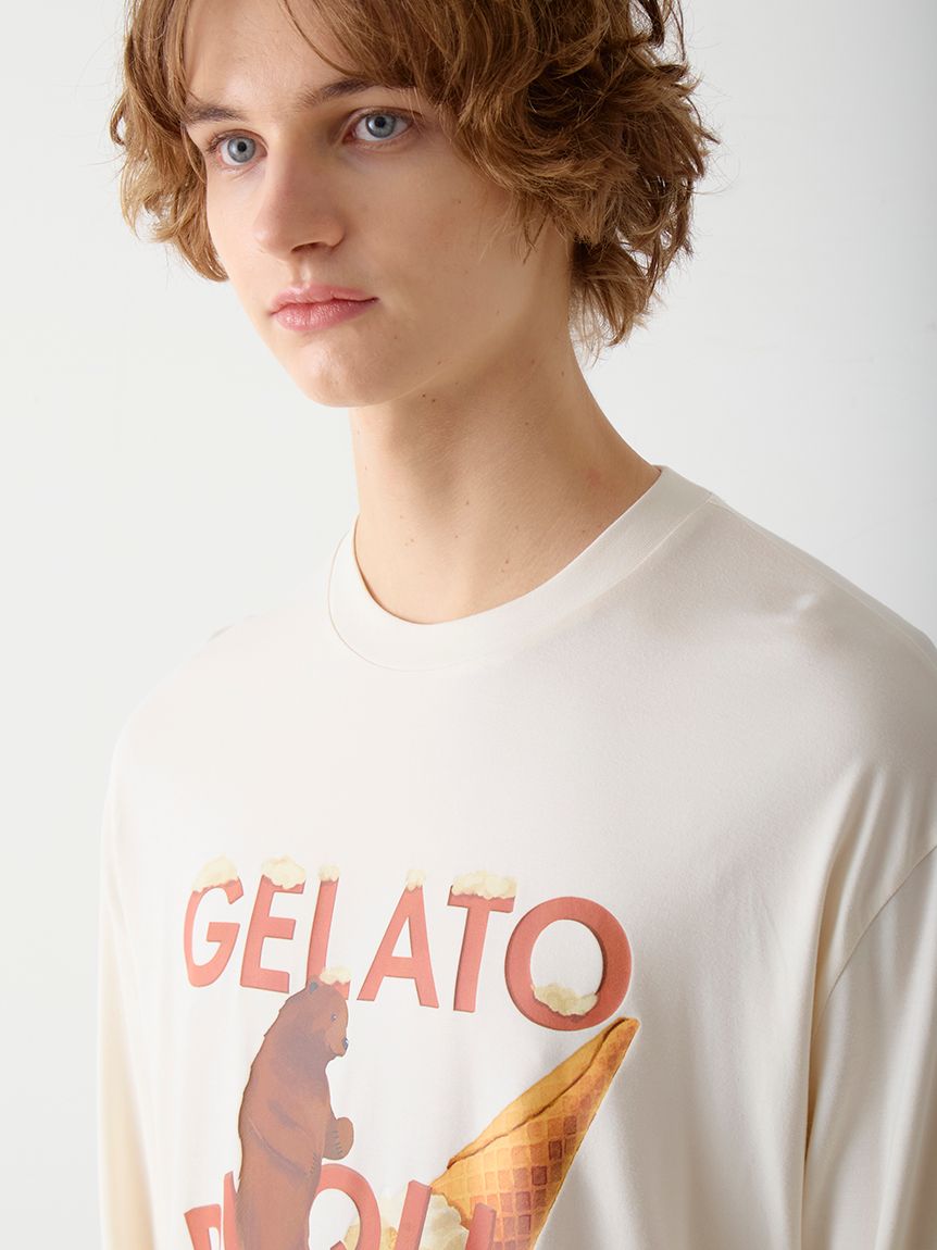 HOMME】レーヨンジェラートベアプリントロンT(カットソー・Tシャツ