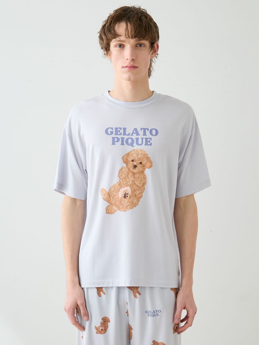 HOMME】ドッグワンポイントTシャツ(カットソー・Tシャツ)｜ルーム