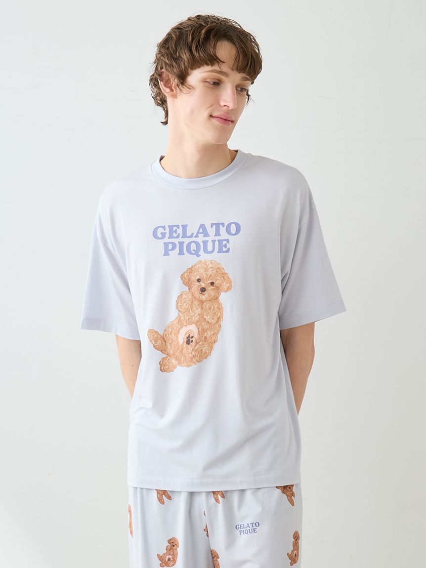 HOMME】ドッグワンポイントTシャツ(カットソー・Tシャツ)｜ルーム