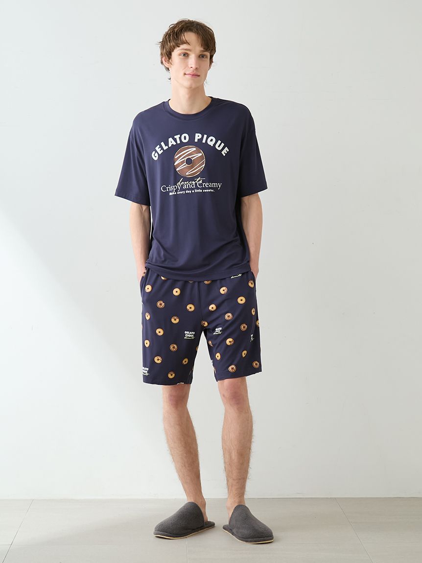HOMME】ドーナツワンポイントプリントTシャツ(カットソー・Tシャツ