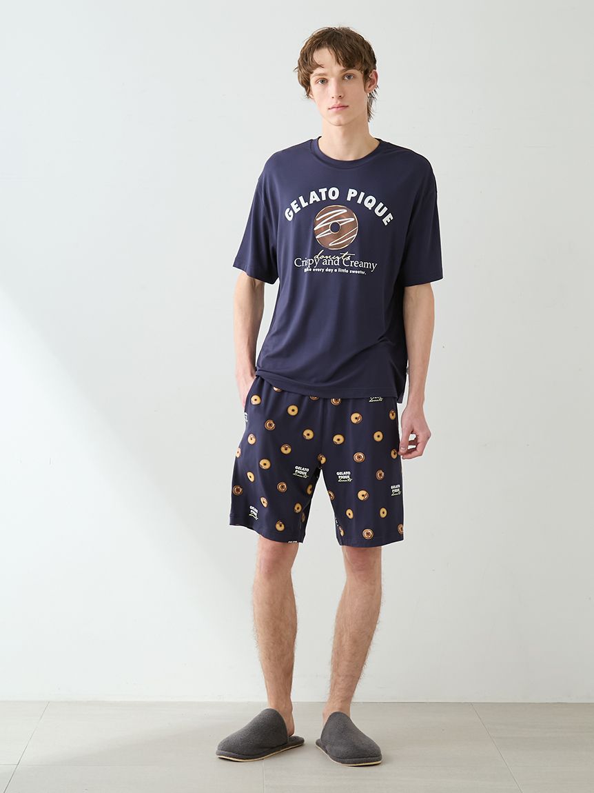 HOMME】ドーナツワンポイントプリントTシャツ(カットソー・Tシャツ