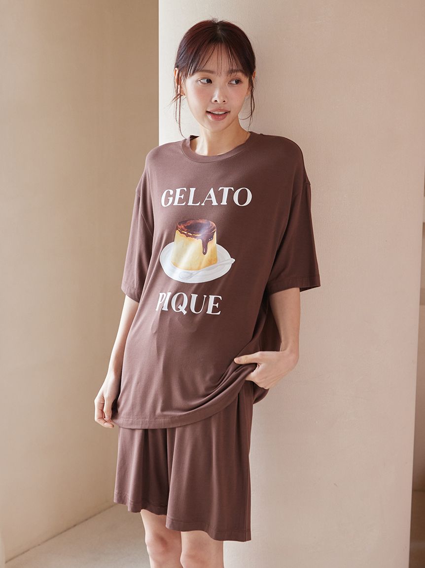 ハグオーワー　cafeTシャツ　カットソー　Parisプリント　スウェ Hug O War - ハグオーワー cafeTシャツ カットソー Parisプリント