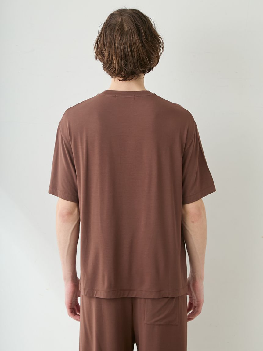 ONLINE限定】【HOMME】【接触冷感】プリンワンポイントTシャツ&ハーフ