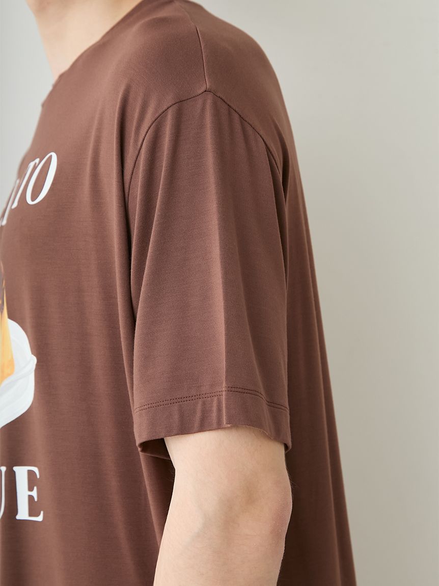ONLINE限定】【HOMME】【接触冷感】プリンワンポイントTシャツ&ハーフ