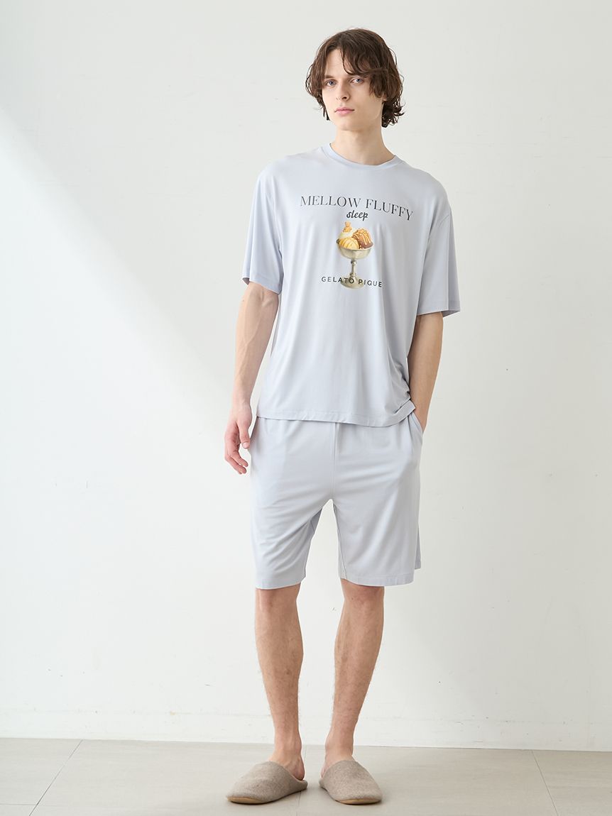 HOMME】【接触冷感】COOLレーヨンデザートロゴTシャツ(カットソー・T