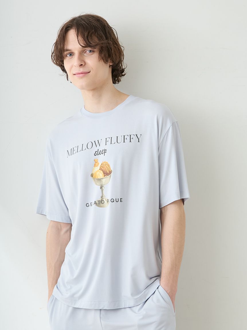HOMME】【接触冷感】COOLレーヨンデザートロゴTシャツ(カットソー・T
