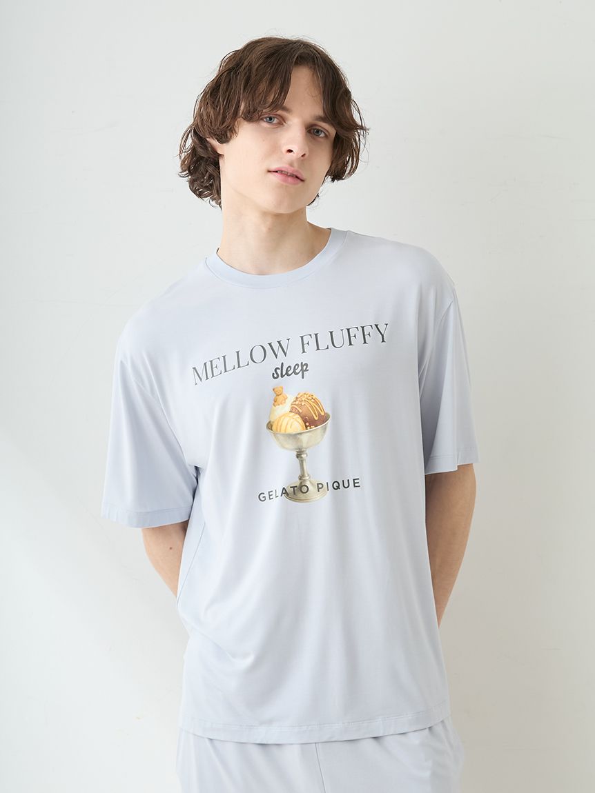 HOMME】【接触冷感】COOLレーヨンデザートロゴTシャツ(カットソー・T