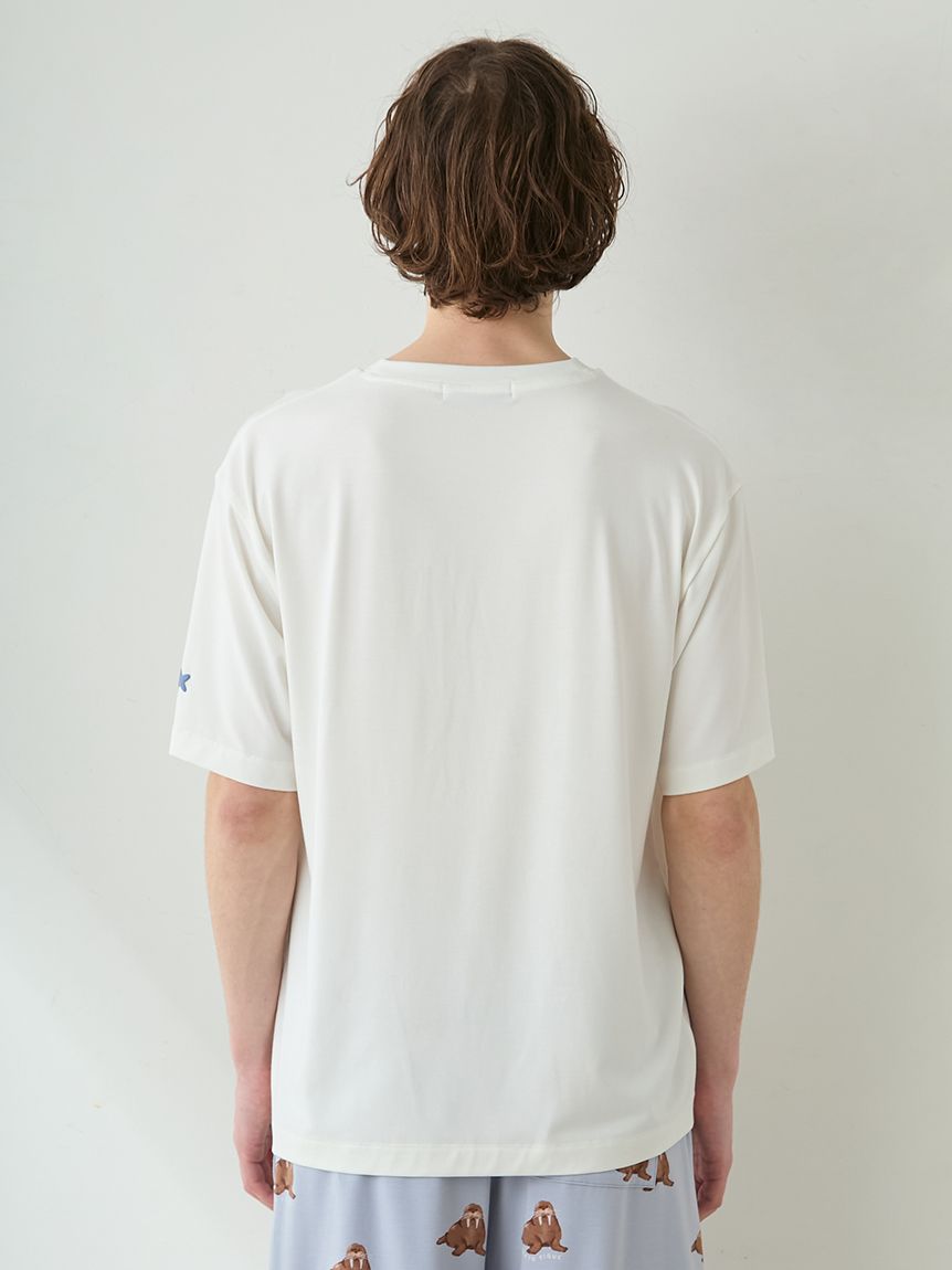 ONLINE限定】【HOMME】【接触冷感】シーアニマル柄ワンポイントTシャツ