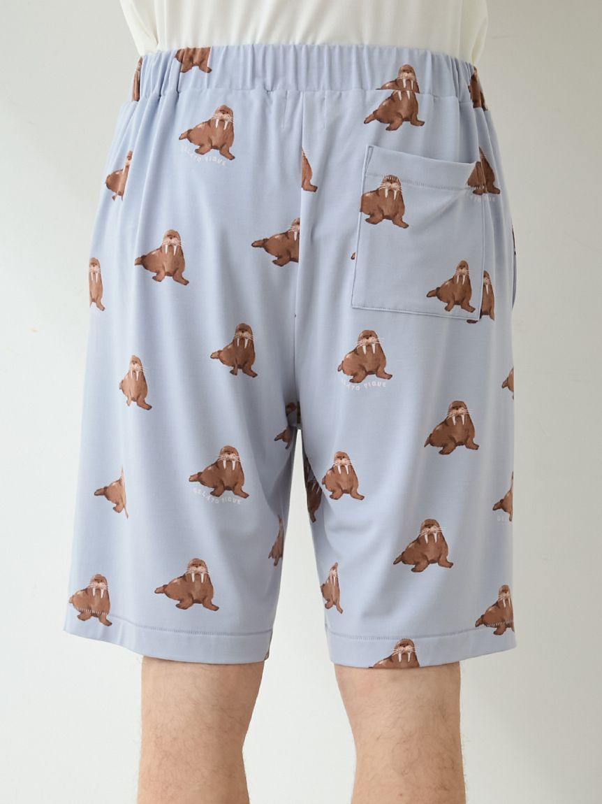 ONLINE限定】【HOMME】【接触冷感】シーアニマル柄ワンポイントTシャツ