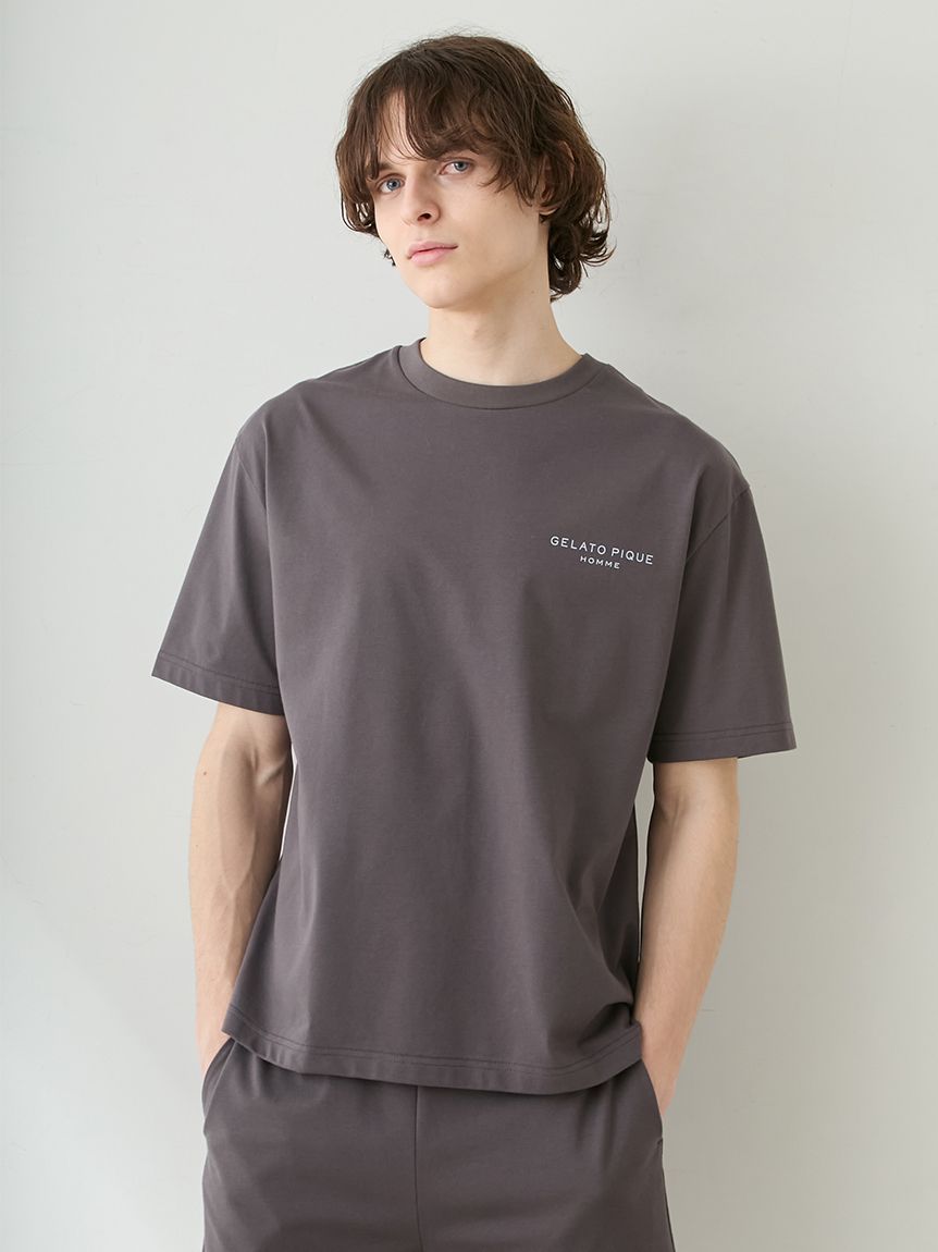 HOMME】【接触冷感】GIZAコットンジャージーセットアップ(ハーフパンツ