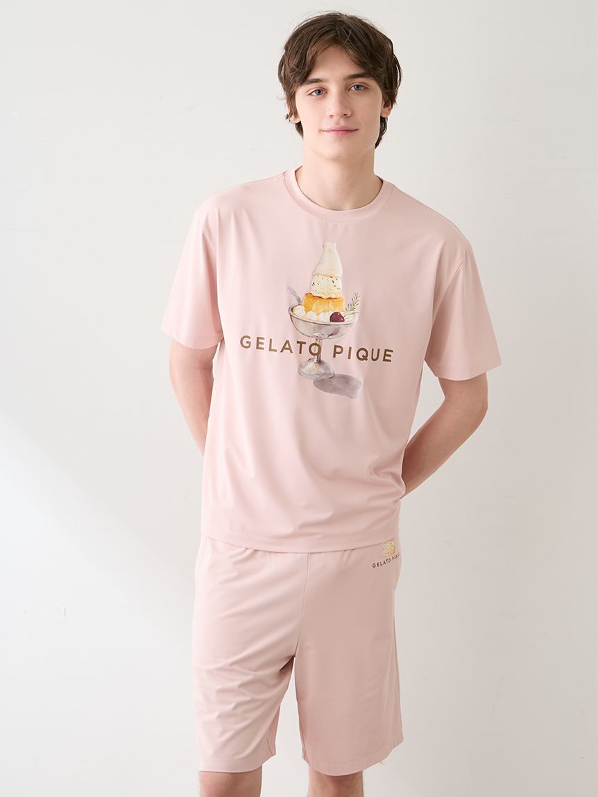 HOMME】【接触冷感】【抗菌防臭】シロクマプリンTシャツ(カットソー・T
