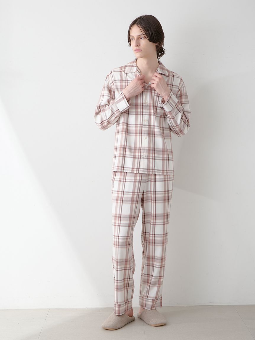 HOMME】トレンドチェック柄ロングパンツ(ロングパンツ)｜ルームウェア