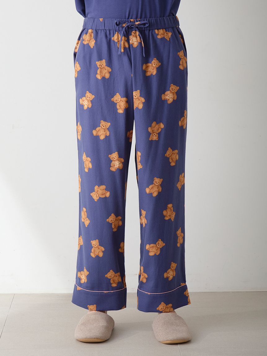 HOLIDAY】【HOMME】ベア柄ネルロングパンツ(ロングパンツ)｜ルーム