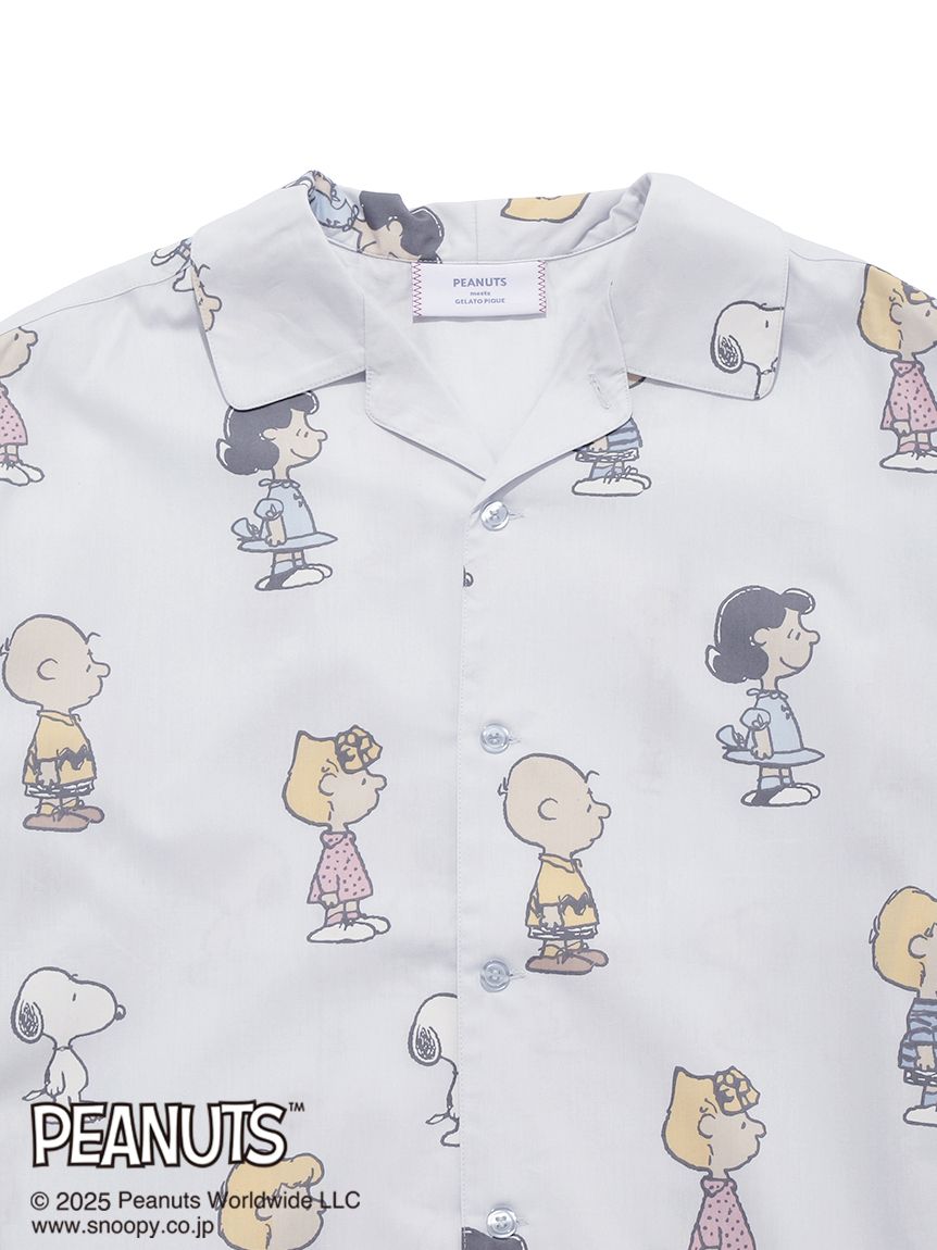 PEANUTS】【HOMME】総柄シャツ(シャツ)|ルームウェア・パジャマ PEANUTS】【HOMME】総柄シャツ(シャツ)|ルームウェア・パジャマ