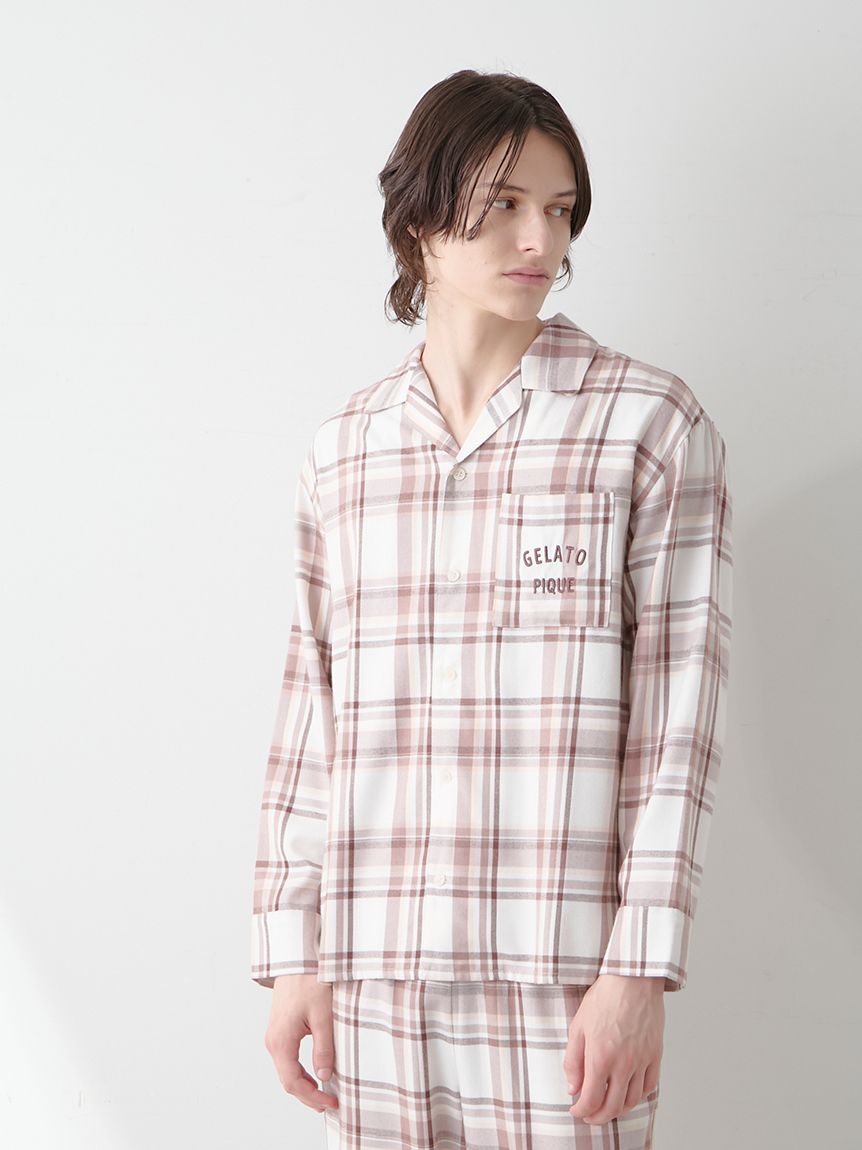 HOMME】トレンドチェック柄シャツ(シャツ)｜ルームウェア・パジャマ