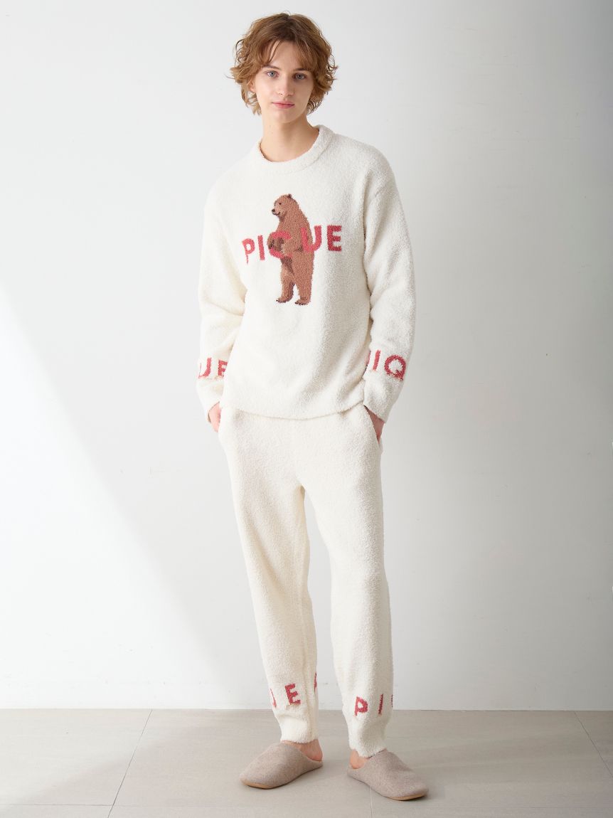 HOMME】パウダーピケロゴロングパンツ(ロングパンツ)｜ルームウェア