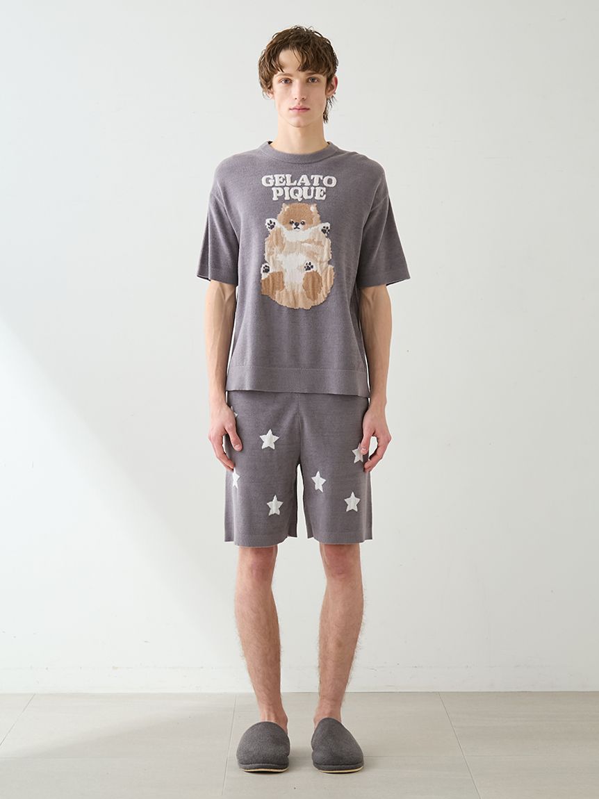 ONLINE限定カラーあり】【HOMME】スタージャガードハーフパンツ(ハーフ