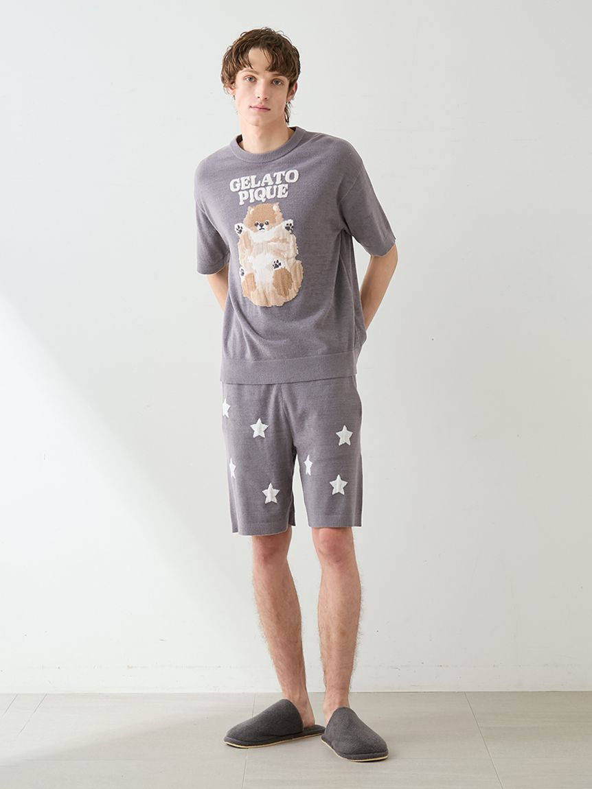ONLINE限定カラーあり】【HOMME】スタージャガードハーフパンツ(ハーフ