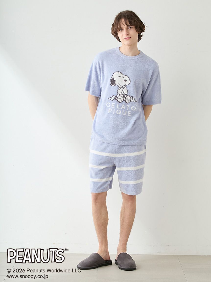 PEANUTS】【HOMME】スムーズィーボーダーハーフパンツ(ハーフパンツ