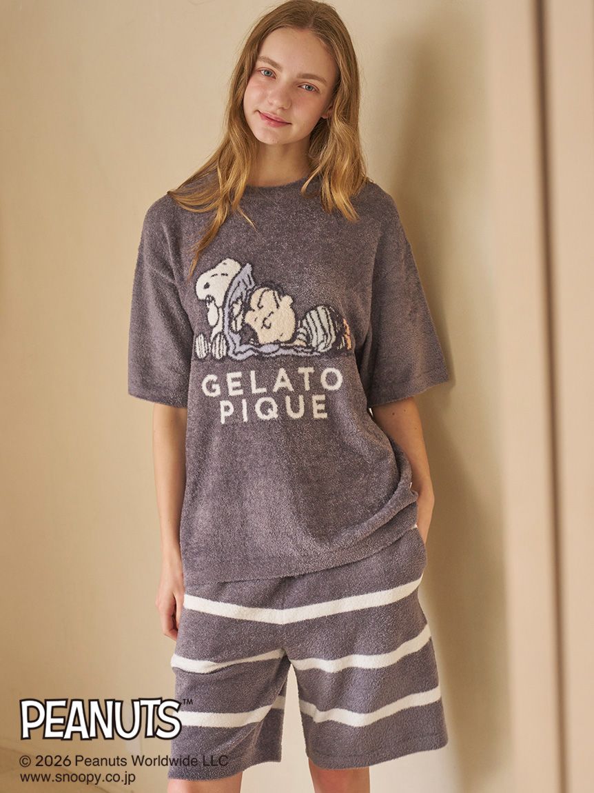 PEANUTS】【HOMME】スムーズィーボーダーハーフパンツ(ハーフパンツ