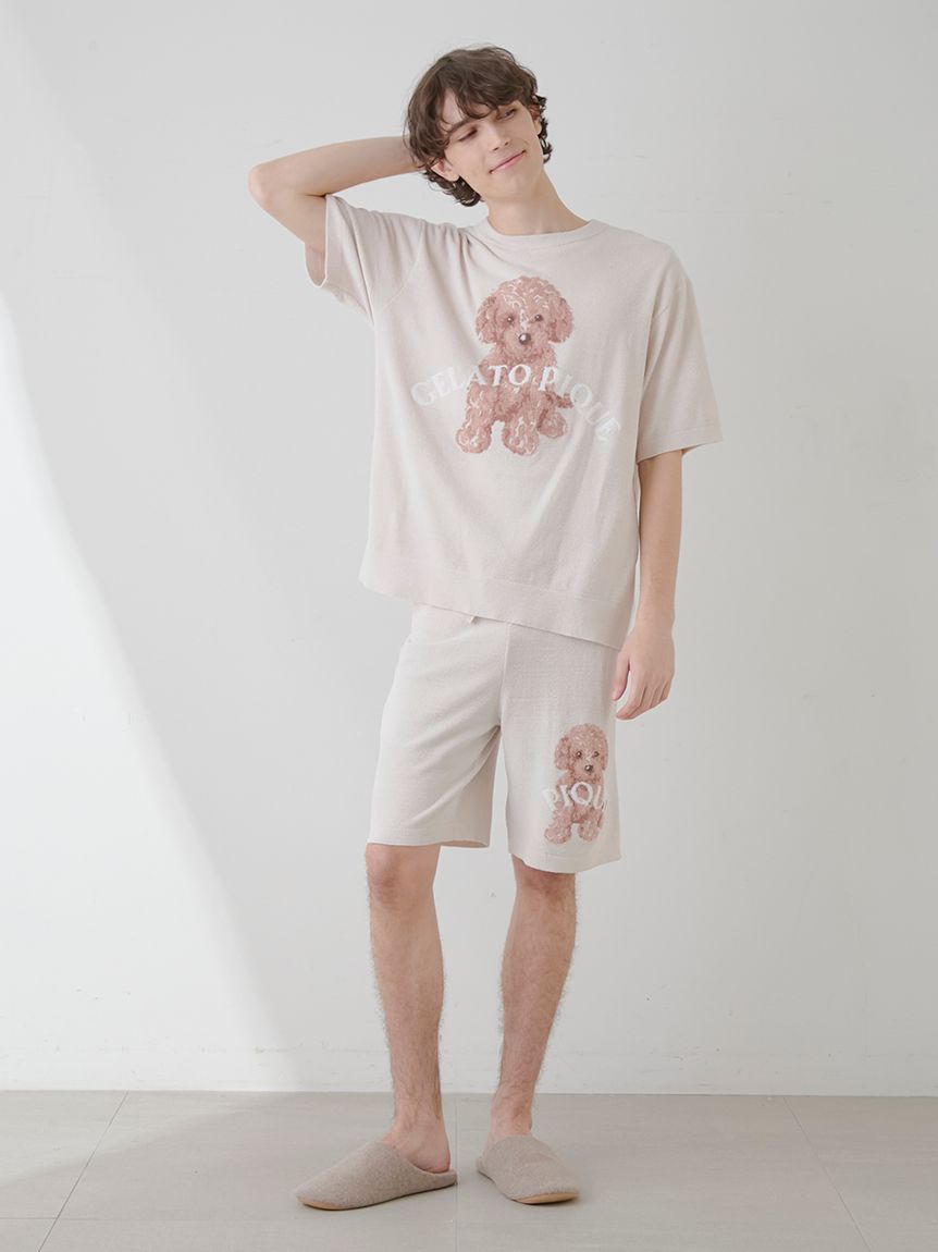 HOMME】トイプードルジャガードプルオーバー(ニットプルオーバー