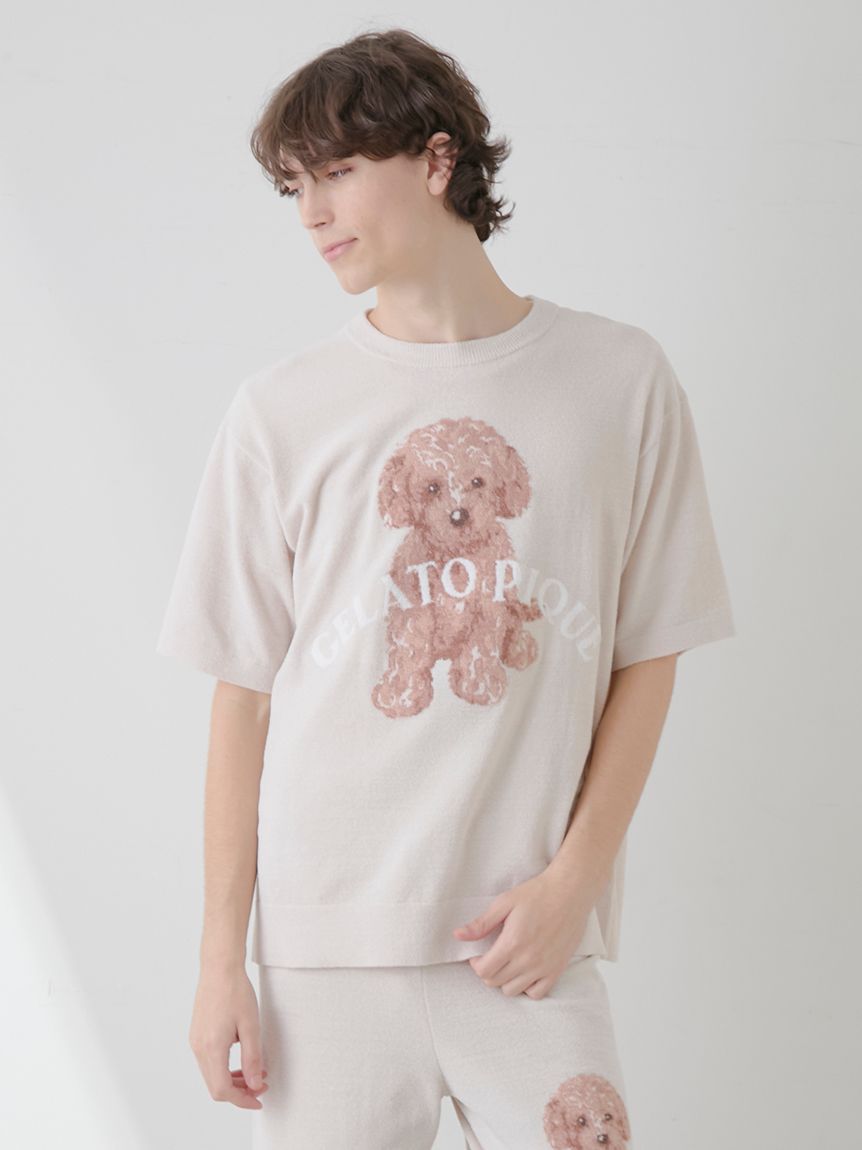 HOMME】トイプードルジャガードプルオーバー(ニットプルオーバー