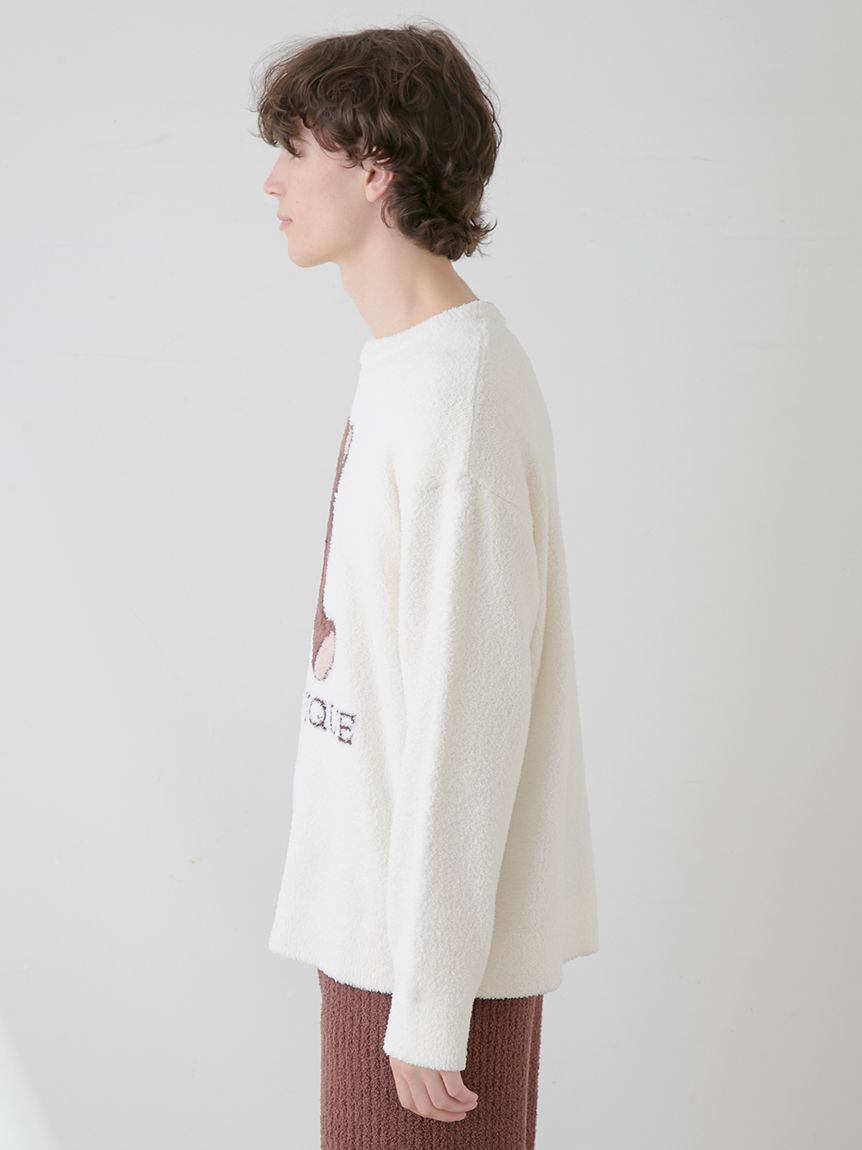 ラッピング済み】【HOMME】ベビモコハートベアジャガードプル ラッピング済み】【HOMME】ベビモコハートベアジャガードプル