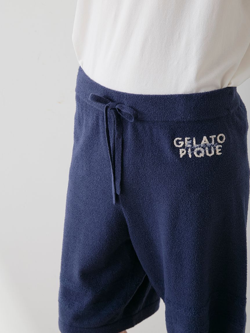 ミキティ様【美品】gelato pique スター　上下 セットアップ HOMME】スムーズィーliteロゴセットアップ(ニットプルオーバー