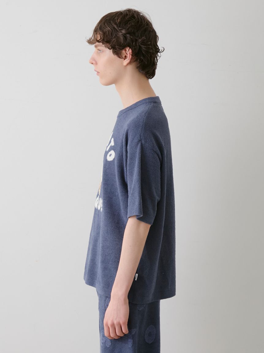 【新品】ジェラピケ　エアリーモコプルオーバー&ショートパンツ 2点セット セール】【ONLINE限定】【HOMME】エアリーモコドッグジャガード