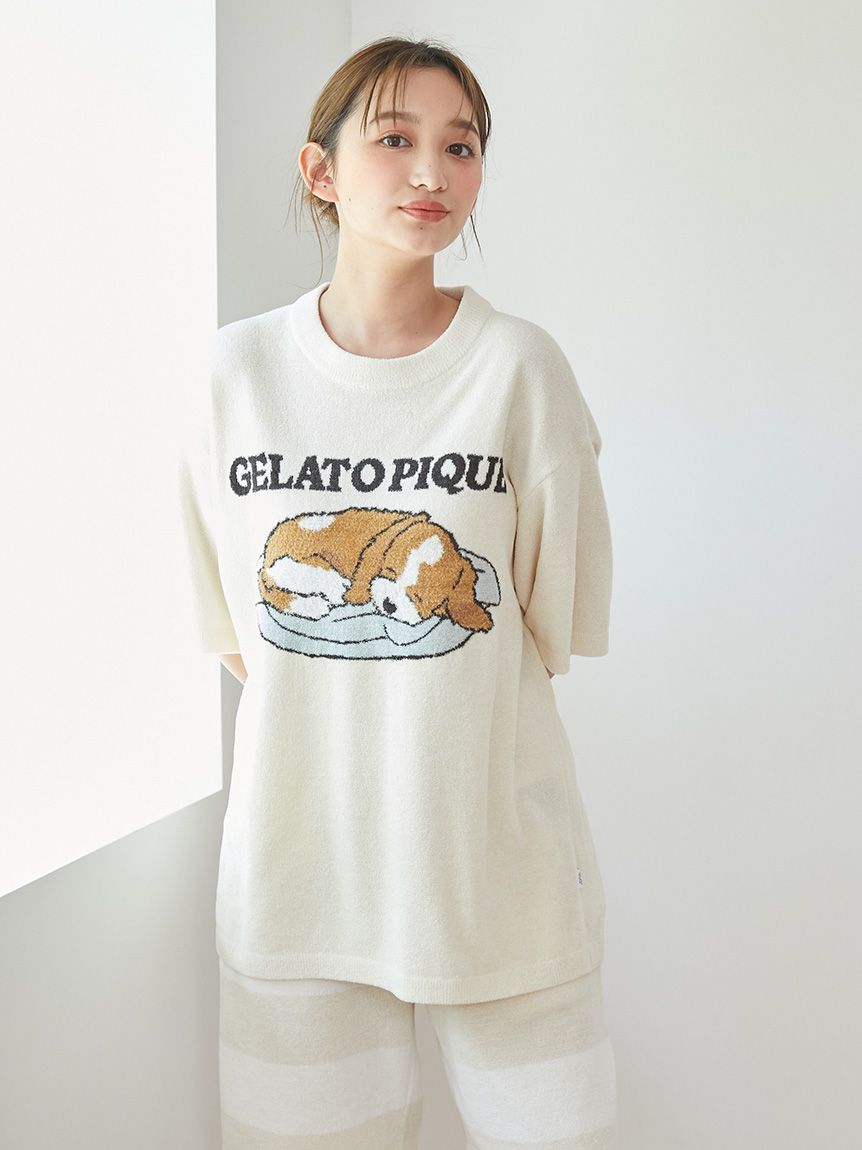 大人気!! gelato pique AIRY MOCO ドッグジャガードプルオーバー HOMME】エアリーモコドッグジャガードプルオーバー(ニットプル