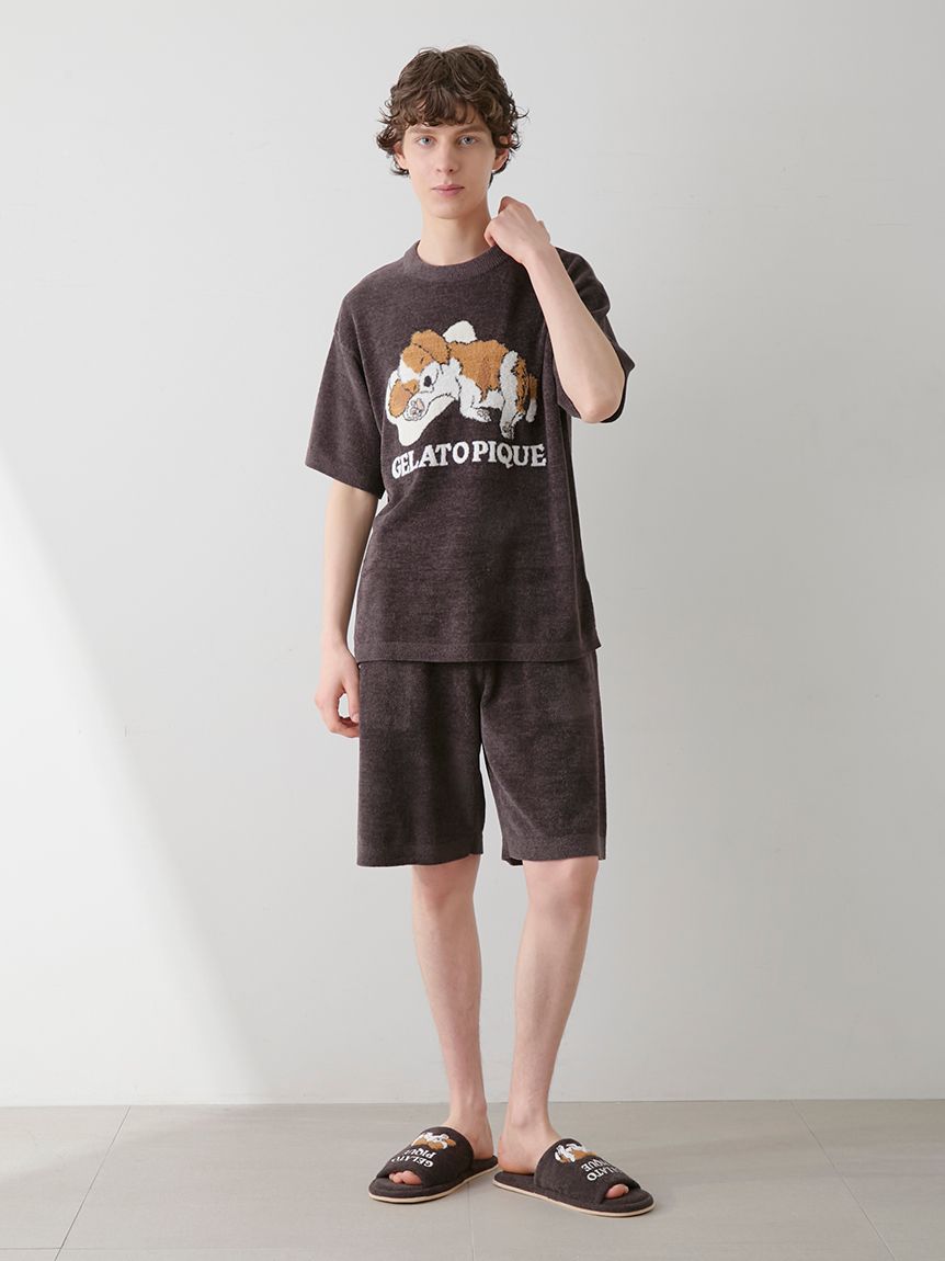 GELATO PIQUE HOMME ドーナツジャガード セットアップ 自宅保管 HOMME】あざらしジャガードプルオーバー&ショートパンツセット