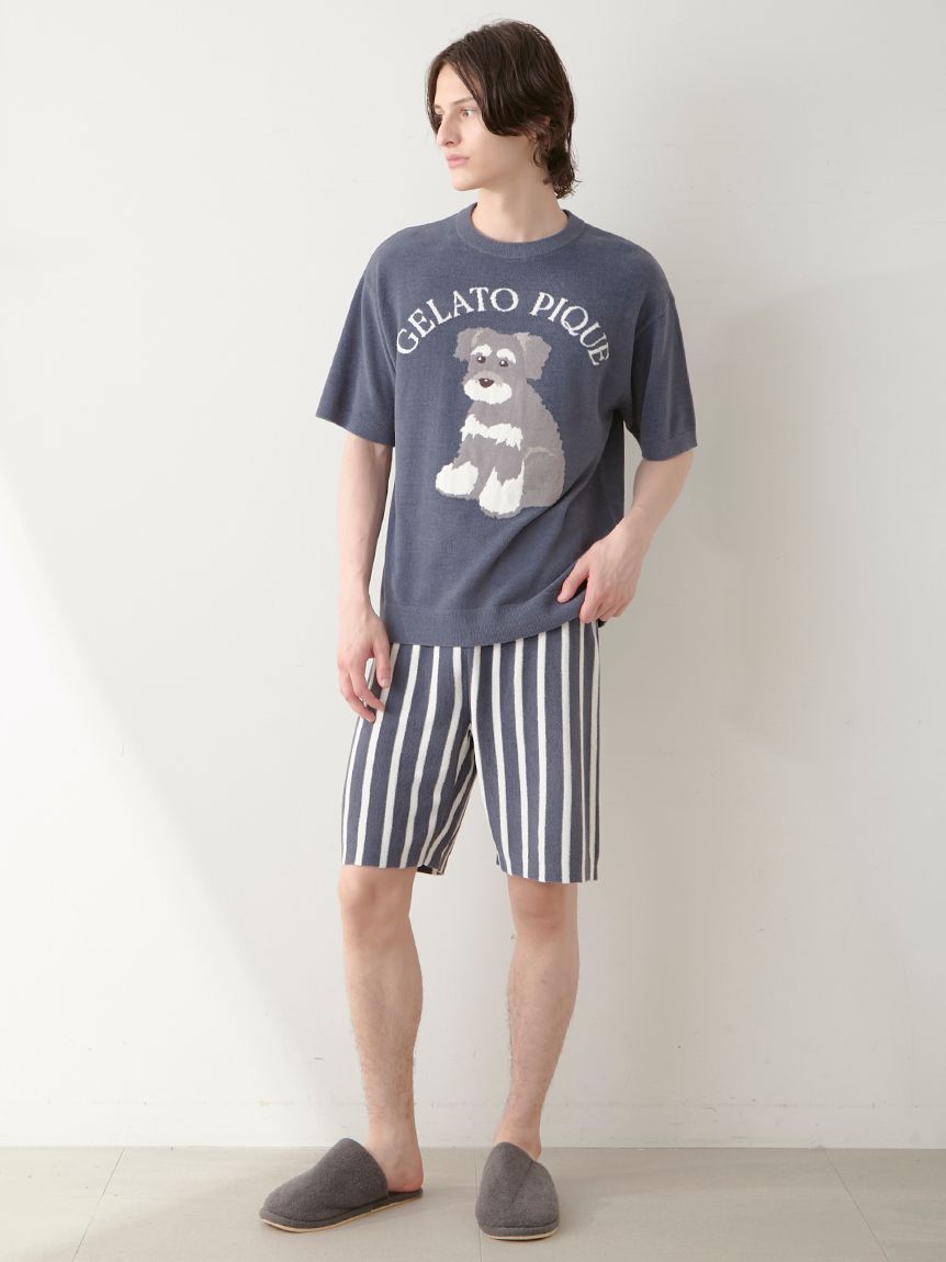 gelato pique ジャガードプルオーバー&ジャガードハーフパンツセット セール】【HOMME】あざらしジャガードプルオーバー&ショート