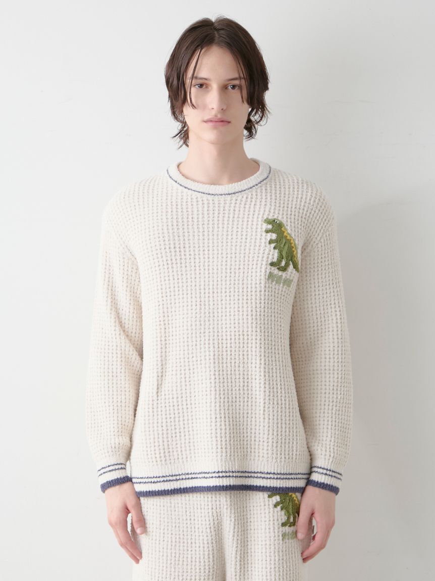 HOMME】ワッフルダイナソープルオーバー(ニットプルオーバー)｜ルーム
