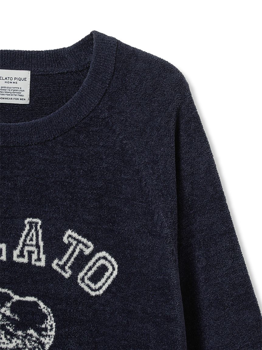 HOMME】トラッドアイスクリームジャガードプルオーバー(ニットプル