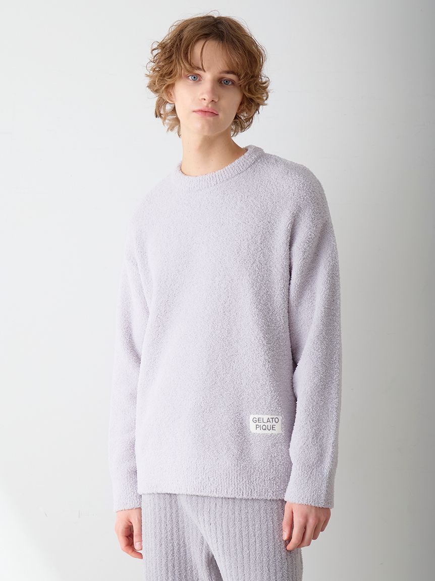 【大幅限定値下げ】4175 pebble 1860X2240 HOMME】カラフルパウダープルオーバー＆ベビモコリブロングパンツ