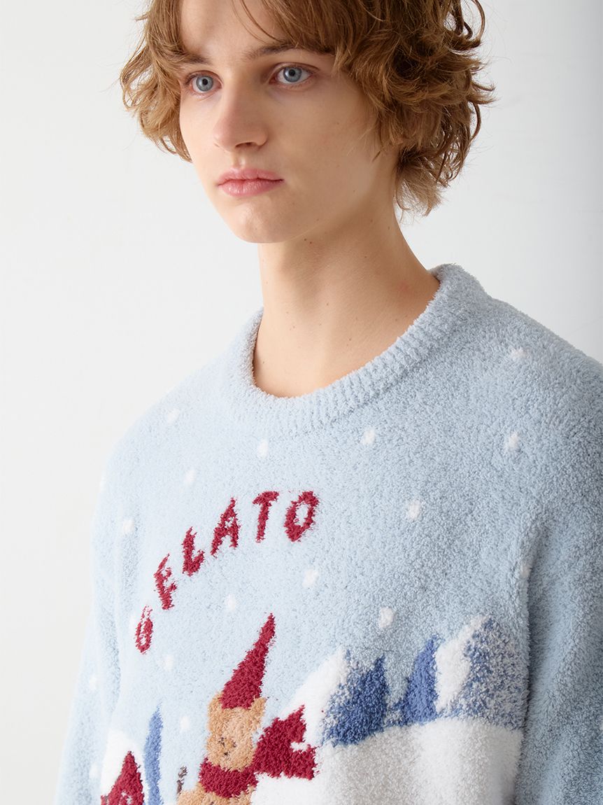 HOLIDAY】【HOMME】スキーベアジャガードプルオーバー(ニットプル