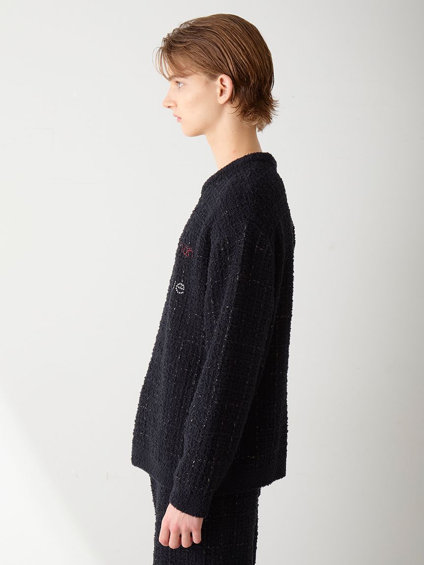 JOEL ROBUCHON】【HOMME】ツイードモコプルオーバー(ニットプル