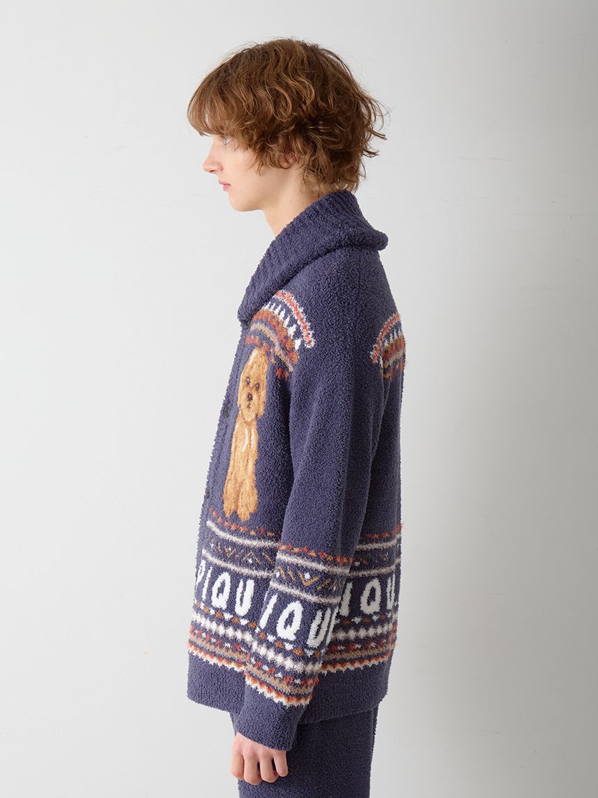 ジェラートスノーベアジャガードショールカーディガン アイボリー