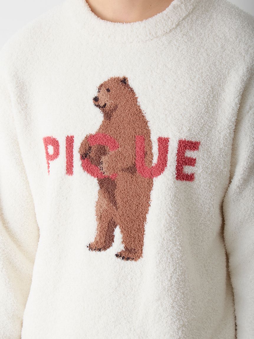 スタバ×ジェラピケ　パウダーベアジャガードプルオーバー ルームウェア gelato pique - 【新品】gelato pique パウダーメランジベア