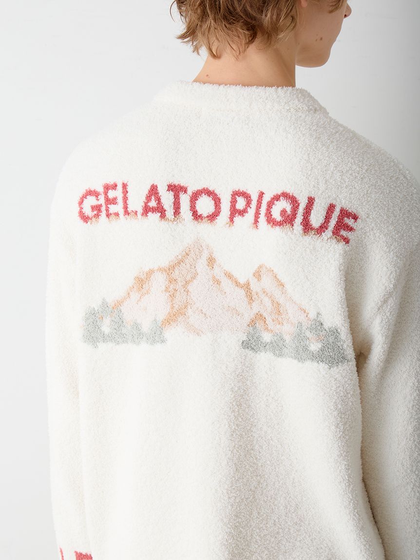 HOMME】パウダーフォレストベアジャガードプルオーバー(ニットプル