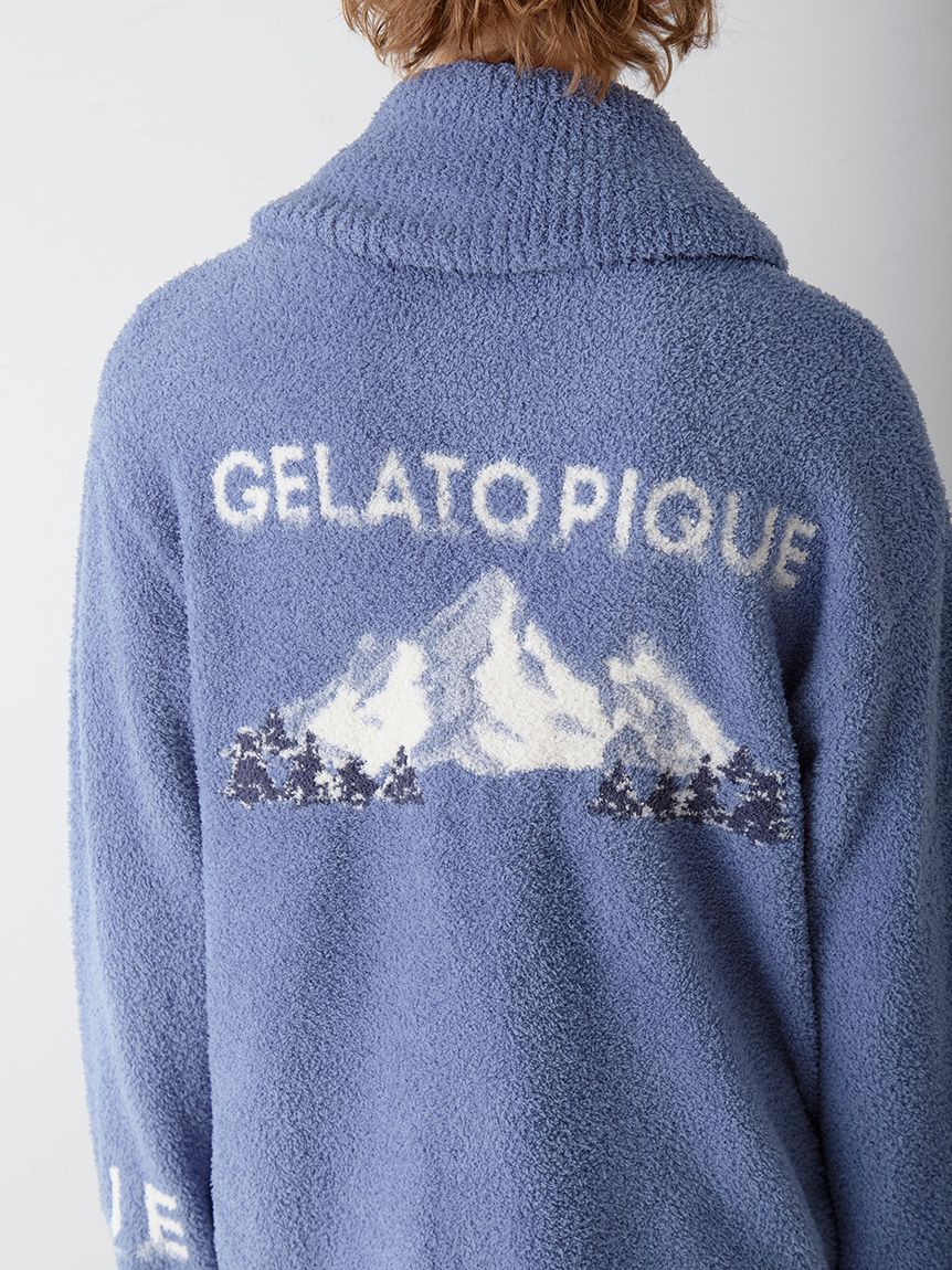 【新品 未使用】ジェラート ピケ HOMME パウダーフォレスト ベア HOMME】パウダーフォレストベアジャガードプルオーバー(ニットプル