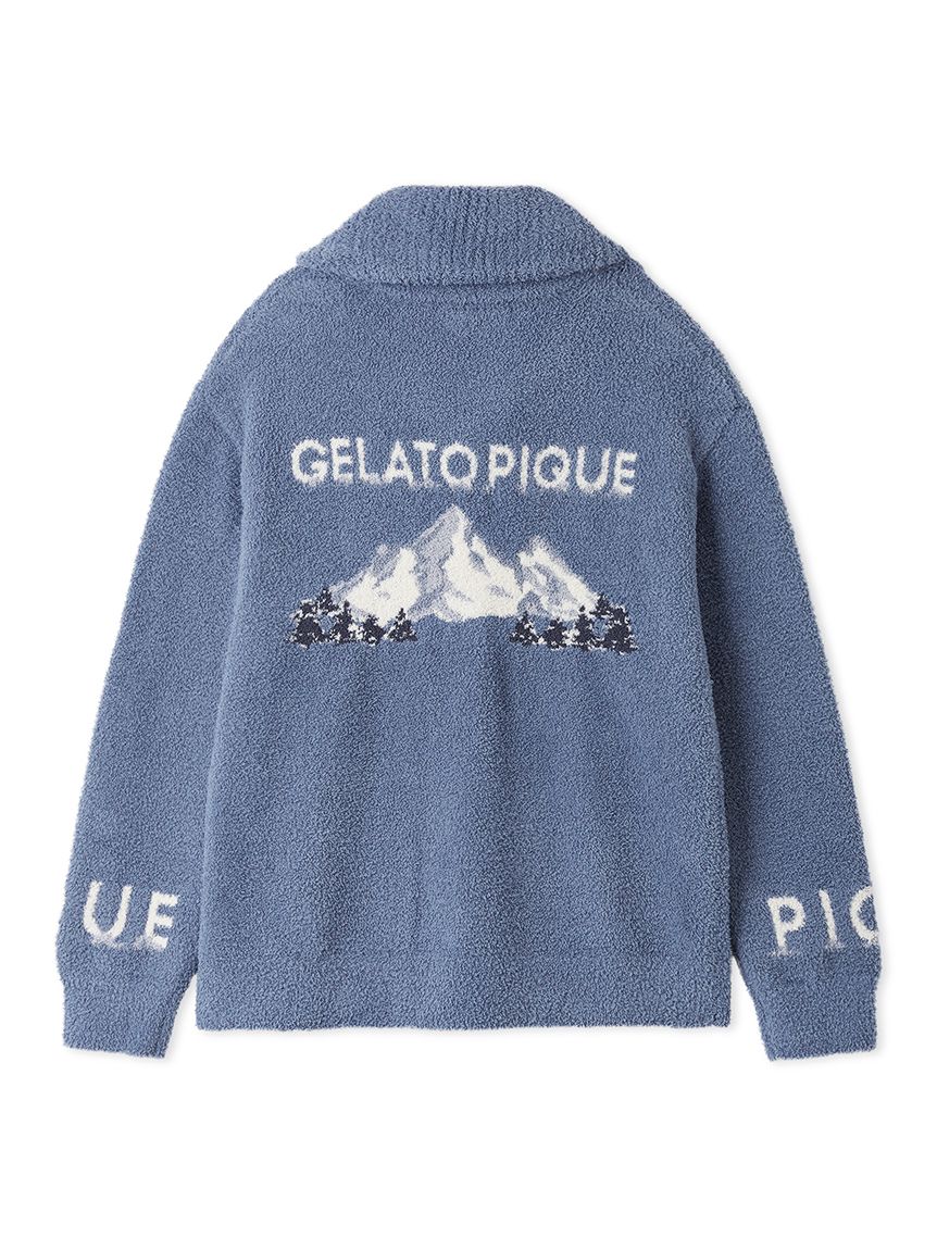 HOMME】パウダーフォレストベアジャガードカウチン(カーディガン