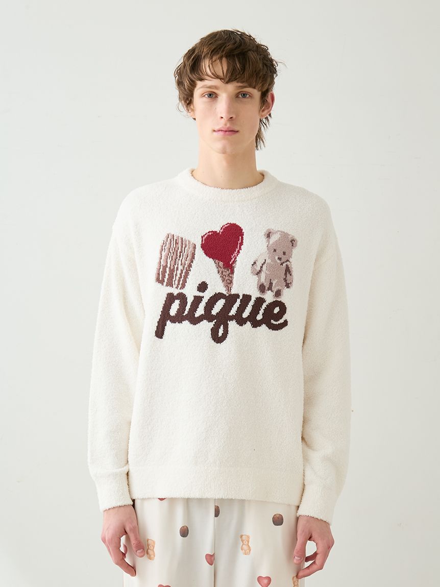 Valentine】【HOMME】ワンポイントジャガードプルオーバー｜ルーム