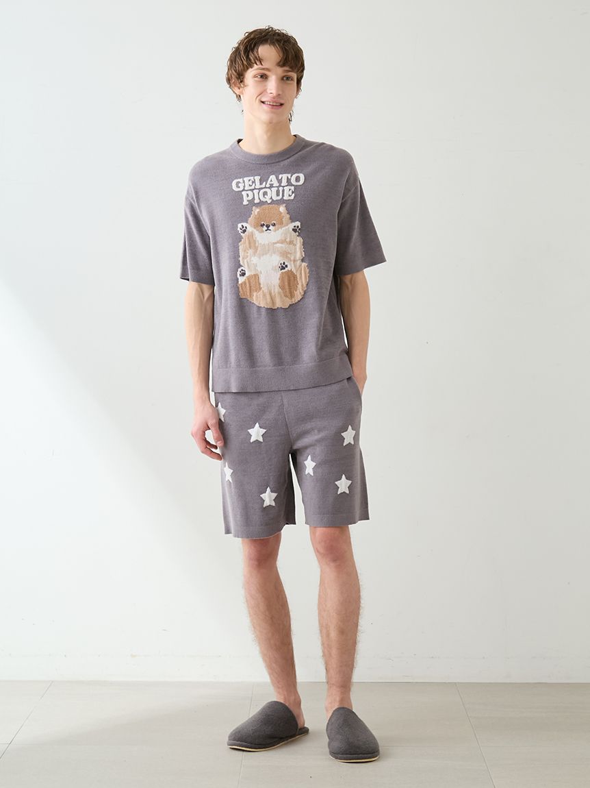 ONLINE限定カラーあり】【HOMME】ドッグジャガードプルオーバー(ニット