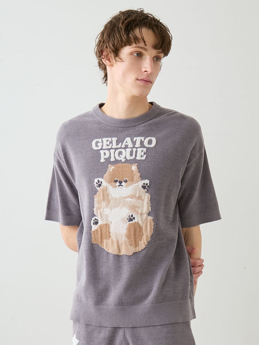 ONLINE限定カラーあり】【HOMME】ドッグジャガードプルオーバー(ニット