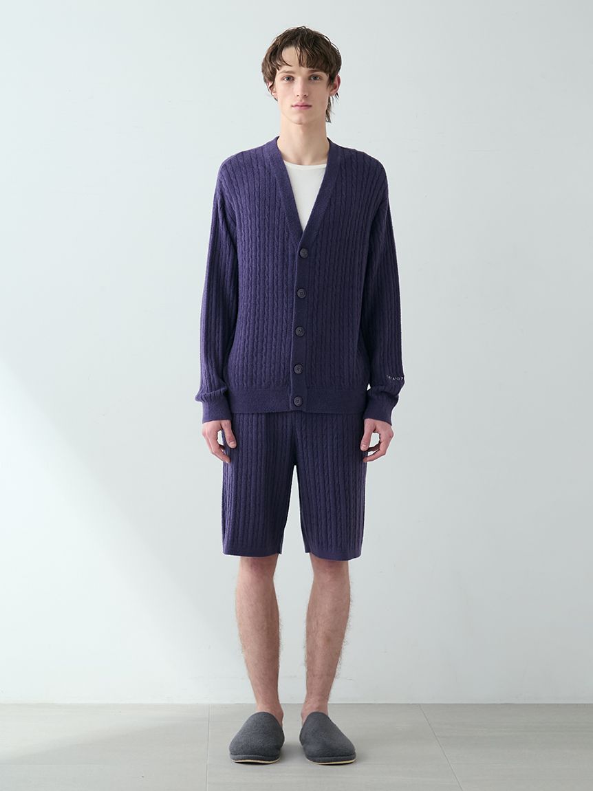 HOMME】スムーズィーliteアランカーディガン(カーディガン・ガウン HOMME】スムーズィーliteアランカーディガン(カーディガン・ガウン